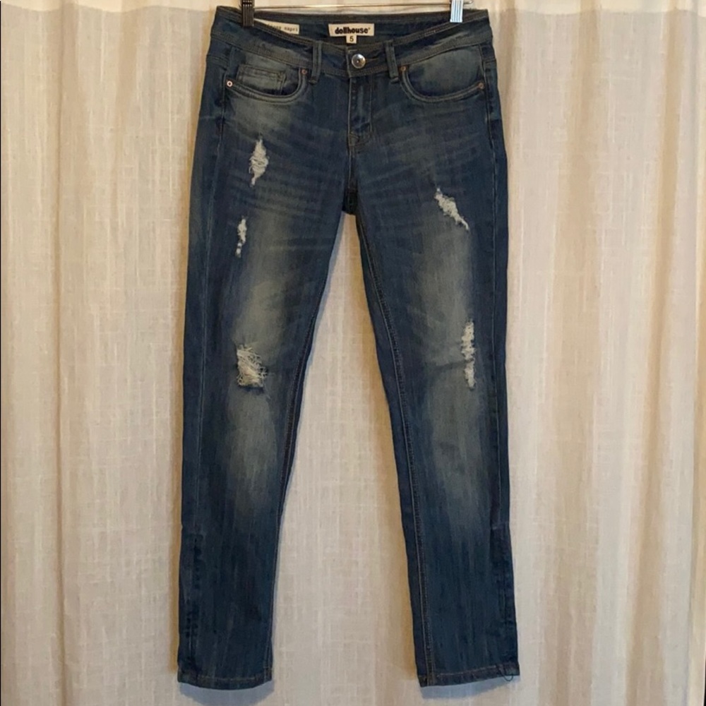 Dollhouse Rollup Skinny Capri Jeans